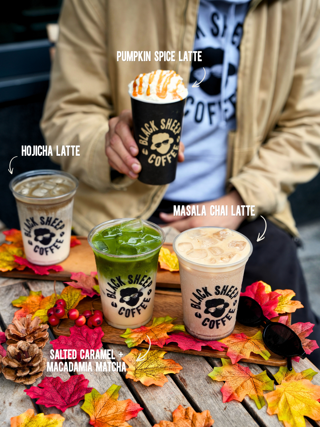Black Sheep Coffee Launches Autumn Menu with Exciting New Hojicha and Matcha Flavours
