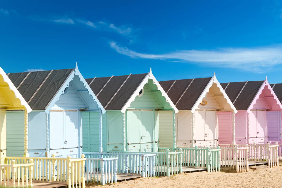 Row of beach huts