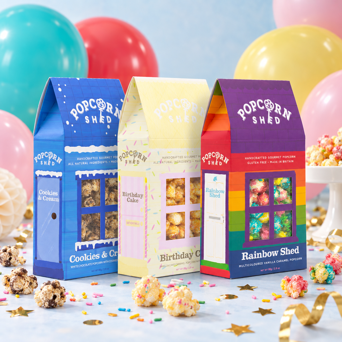 Gourmet Caramel and Rainbow Popcorn