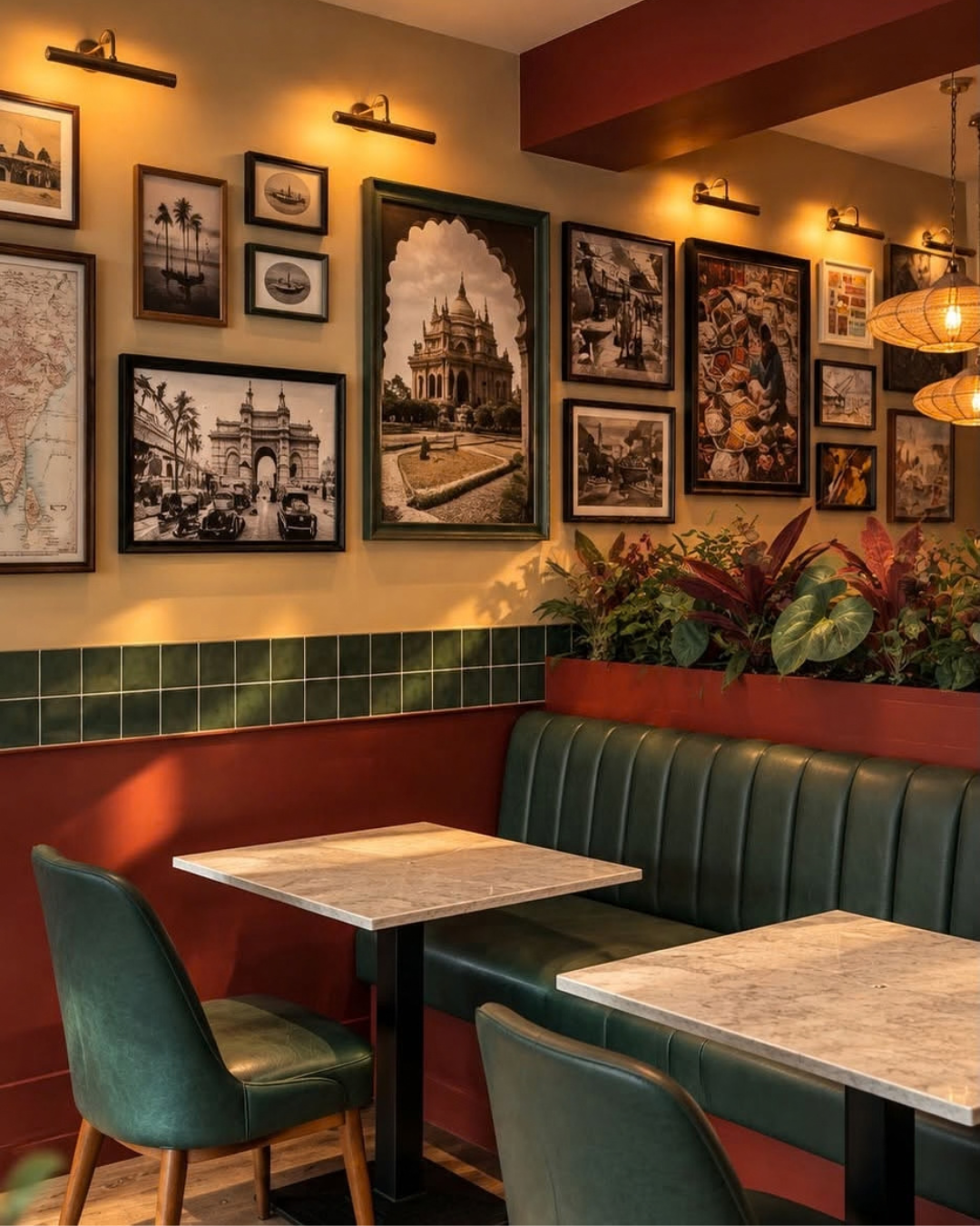 Interior of The Crossing Indian Bistro