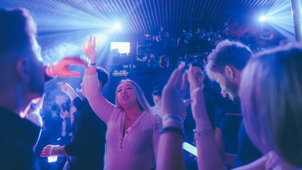 People dancing in a club