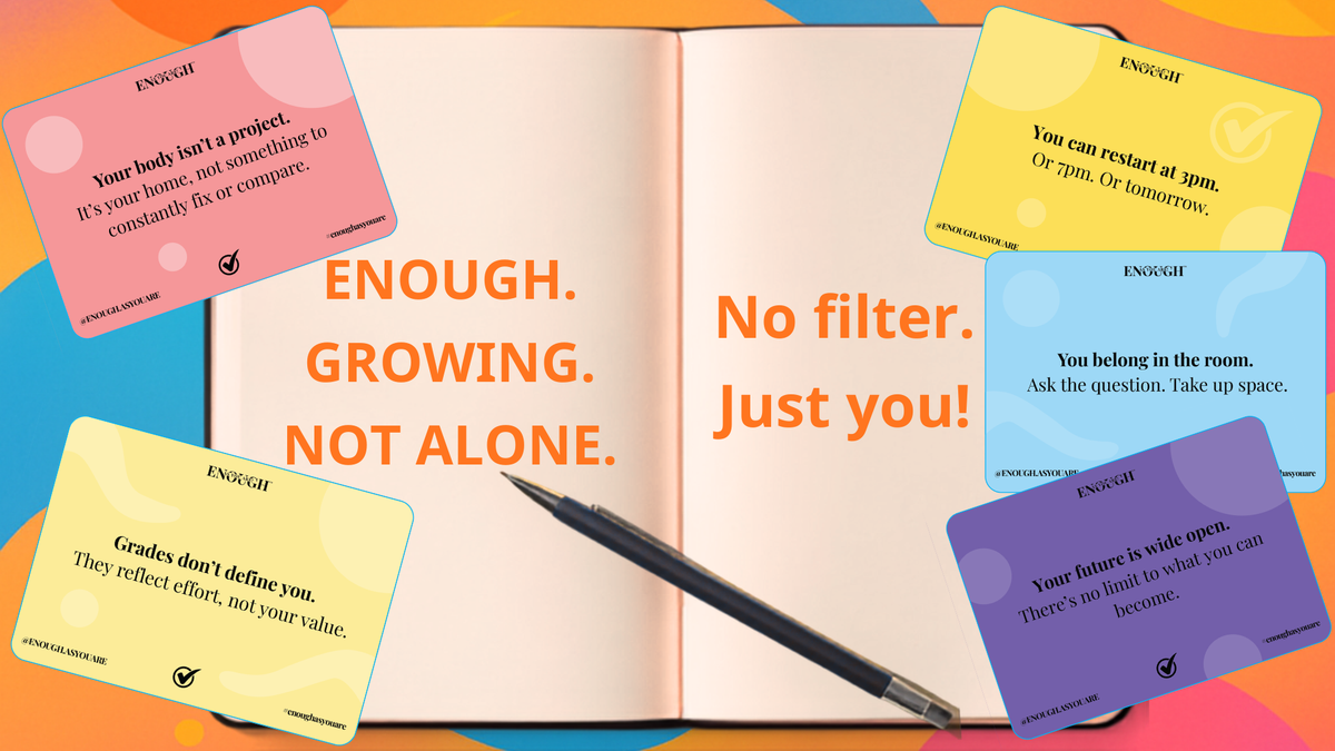 ENOUGH AS YOU ARE affirmation card deck for teenagers by 12-year-old founder Marco Ruggieri