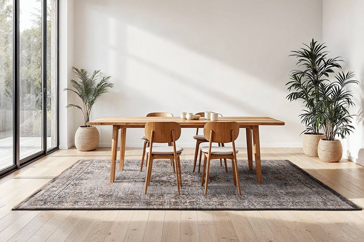 Louis De Poortere Zen Garden rug in Scots Pine, featuring a stylish patterned design to bring warmth and texture.